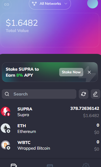 Staking in starkey wallet