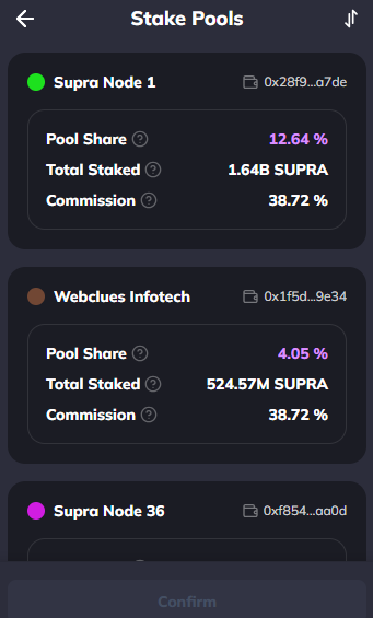 choose supra staking pool